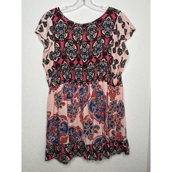 Vintage Y2K Babydoll Top Womens XL Unity World Wear Boho Hippie Gypsy Retro - Picture 2 of 13